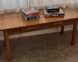 Child size oak table and chairs