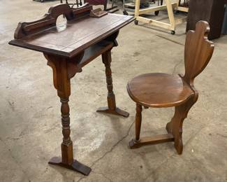 Antique child’s desk and chair circa 1910