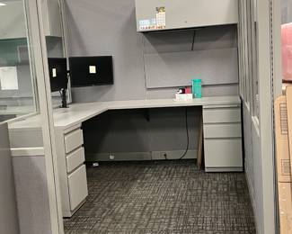 Several cubicles