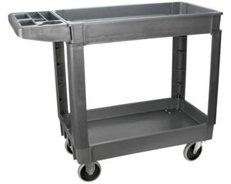 a plastic rolling cart