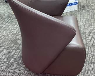 Pair of swivel club chairs