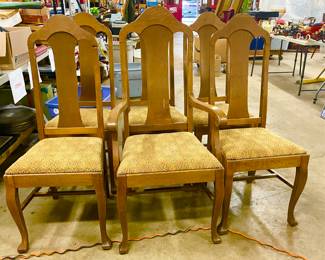 Set of six Queen Anne Oak chairs circa 1910 1920