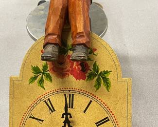 German wooden mechanical clock