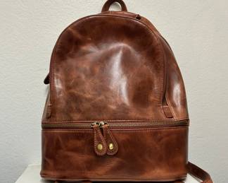 Leather backpack