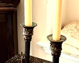 French bronze candlesticks