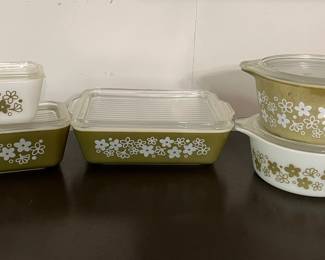 Vintage Pyrex Spring Blossom Dishes
