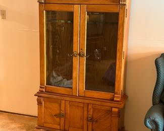 Golden Oak Gun Cabinet