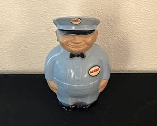 1950's Humble Oil Gas Station Attendant Piggy Bank "Fat Man" Advertisement
