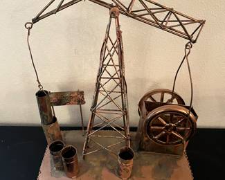 Oil Field Copper Music Box
