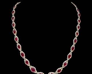 Diamond & Ruby Necklace