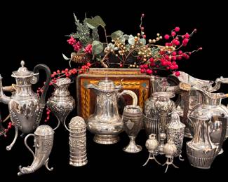 a Beautiful Selection of Sterling Silver & Silver-plate
for your Holiday Tablescape