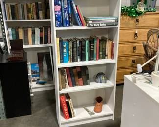 Book cases, dresser, interesting books