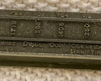 THE CLEVELAND TWIST DRILL CO. ANTIQUE IRON DRILL BIT HOLDER STAND $50