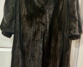 Vntg Full Length Mink Coat by Pierre Balkan Paris “M/L” / Cuff Sleeves $750
