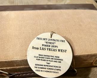 Bakelite vintage poker chip set $60