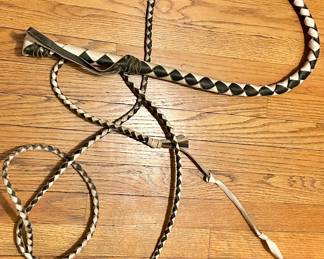 164” vintage leather Bull whip (Venezuela) $65