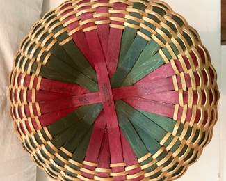 Vintage signed Longaberger Round holiday basket $25