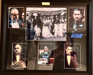 22x 19” Godfather Movie Framed 6 pic Wedding collage $60