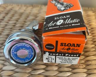 Sloan Act O Matic self cleaning shower head model AC – 11, B-3; 3.0 GPM max needle spray