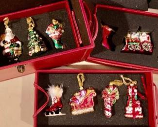 Box of Collectible ornaments $120