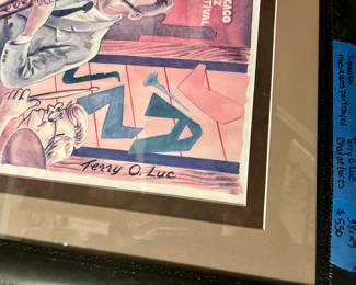 Signed Terry O. Luc Caricatures Chicago Jazz
38“ x 29 signed by musicians portrayed $550.