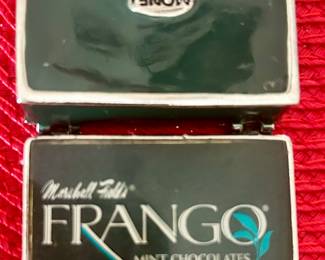 Monet Marshall Fields Frango Mint Chocolates Metal/ Enamel Case $65