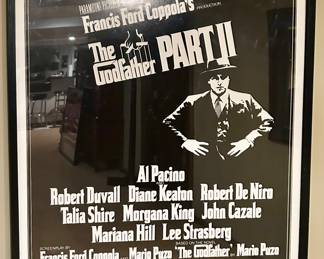 Godfather ll Original Poster Framed 28”w x 41”h
$150