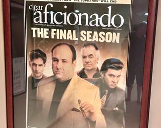 Sopranos “Final Season” Cigar Aficionado Poster Framed $50