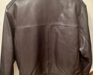 Vntg Andrew Marc New York Black Leather Bomber Jacket Men's Sz Medium Lined $150