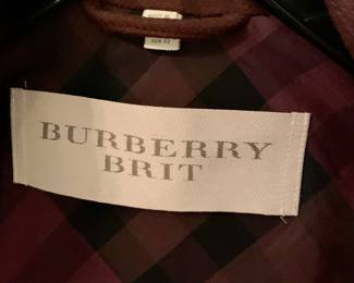 Burberry Brit burgundy winter coat size 2 $135