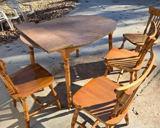 The kitchen table/chairs set has been in the family since 1969.
