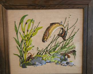 Vintage 1970's Sunset Stitchery underwater habitat