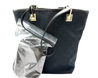 Gucci Black GG Canvas Eclipse Tote Bag