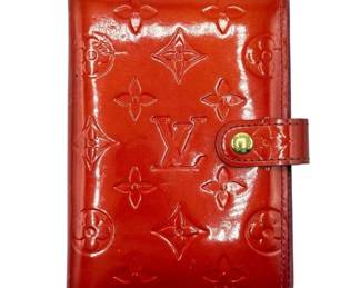 Louis Vuitton Vernis Small Ring Agenda in Rouge