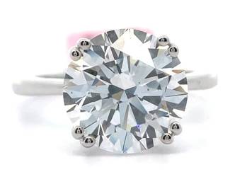 5 Carat Diamond Four-Prong Engagement Ring in 14k White Gold