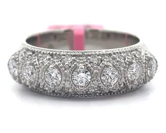 0.75 Carat Diamond Dome-Shaped Vintage Style Ring