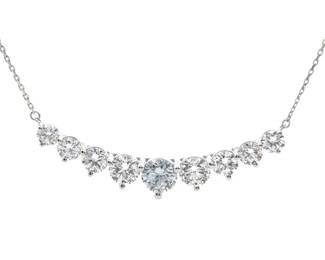 NEW! 4.50 Carat Diamond Icicle Necklace in 14k White Gold