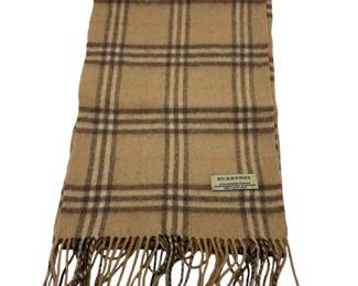Burberry Camel Check 50% Wool / 50% Cashmere Scarf
