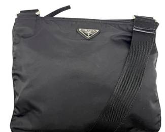 Prada Tessuto Nylon Crossbody Bag in Black