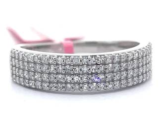 0.50 Carat Diamond Pavé Four-Row Ring