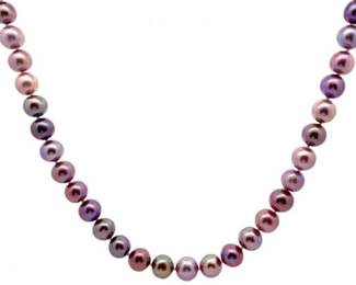 Pink & Purple Edison Pearl Single-Strand Necklace