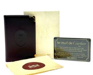 Cartier Must de Cartier Bordeaux Leather French Wallet