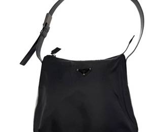 Prada Black Tessuto Nylon Shoulder Bag