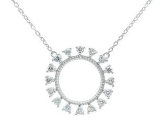 Eternity Twisted Wreath Pendant Necklace