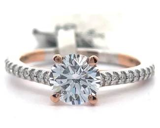 NEW!! 0.20 Carat Natural Diamond Pavé Band Ring in 14k Rose Gold