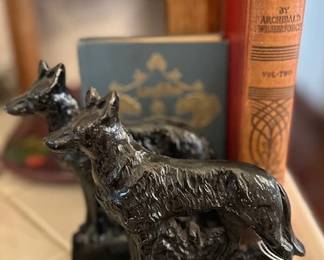 Vintage dog bookends