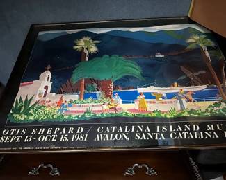 Vintage 1981 Catalina Poster Framed