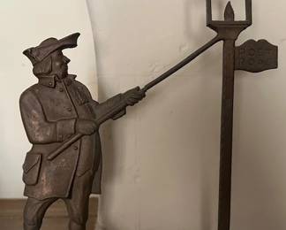 Vintage Metal Mantel Figure