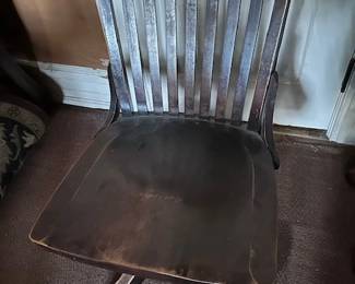 Vintage Rolling Wood Chair
