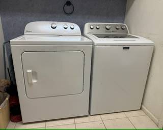 Washer and dryer are in excellent condition